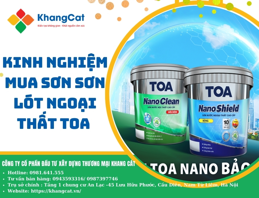 Kinh nghiệm chọn mua sơn Sơn lót ngoại thất TOA